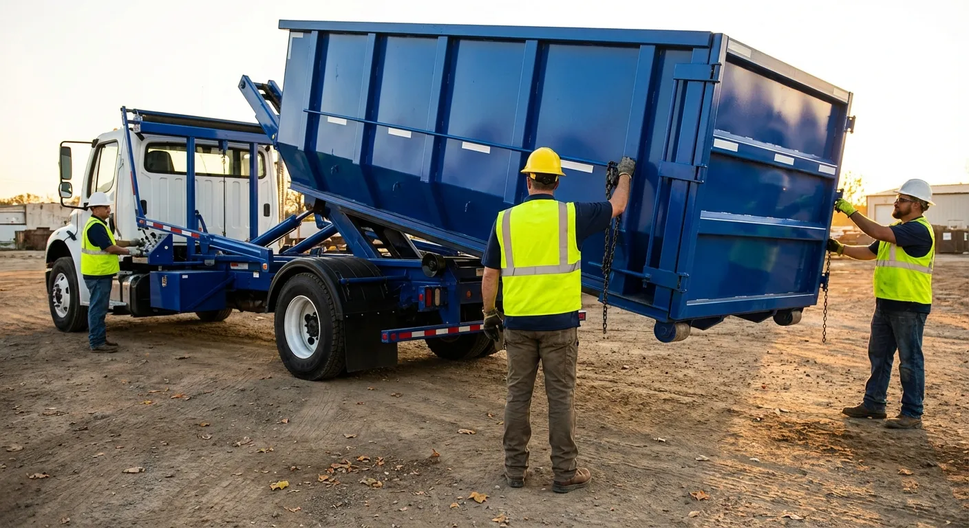 Commercial debris containment dumpster in Olathe, KS