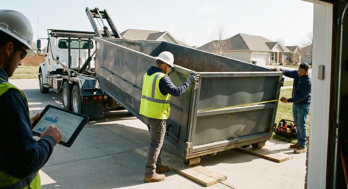 Roll-off dumpster dimensions and capacity guide in Olathe, KS